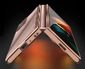 Samsung Galaxy Z Fold 2 Kılıf Metal Görünümlü Esnek Kıpta Kapak - Rose Gold