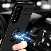 Vivo Y11s Kılıf Renkli Silikon Yüzüklü Standlı Auto Focus Ravel Kapak - Kırmızı