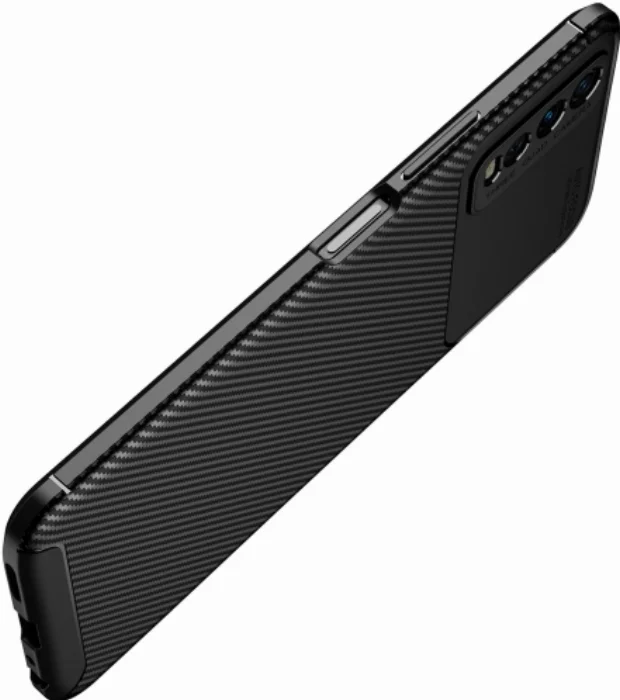 Vivo Y11s Kılıf Karbon Serisi Mat Fiber Silikon Negro Kapak - Kahverengi