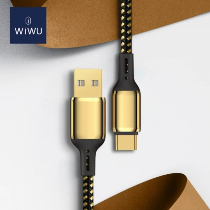 Wiwu Golden Serisi Type-C Şarj Data Kablosu 2M - Gold