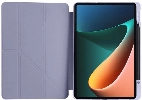 Xiaomi Mi Pad 5 Tablet Kılıfı Standlı Tri Folding Kalemlikli Silikon Smart Cover - Mor