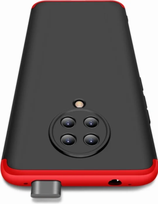 Xiaomi Poco F2 Pro Kılıf 3 Parçalı 360 Tam Korumalı Rubber AYS Kapak - Siyah