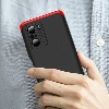 Xiaomi Poco F3 Kılıf 3 Parçalı 360 Tam Korumalı Rubber AYS Kapak - Mavi Siyah