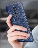 Xiaomi Redmi 9 Kılıf Deri Görünümlü Lüks Parmak İzi Bırakmaz Niss Silikon Kapak - Kırmızı