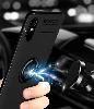 Xiaomi Redmi 9A Kılıf Renkli Silikon Yüzüklü Standlı Auto Focus Ravel Kapak - Kırmızı - Siyah