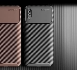 Xiaomi Redmi 9A Kılıf Silikon Parmak İzi Bırakmayan Karbon Soft Negro Kapak - Kahve