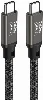 Zore QG02 Thunderbold Uyumlu Type-C to Type-C PD3.1 Data Kablosu 240W 480Mbps 50cm - Siyah
