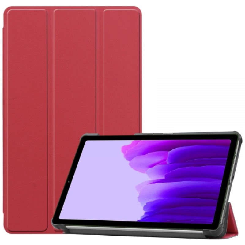 Lenovo Tab M10 Plus TB-125F - TB-128F 3. Jenerasyon Tablet Kılıfı Standlı Smart Cover Kapak - Kırmızı