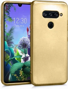 LG K50s Kılıf İnce Mat Esnek Silikon - Gold