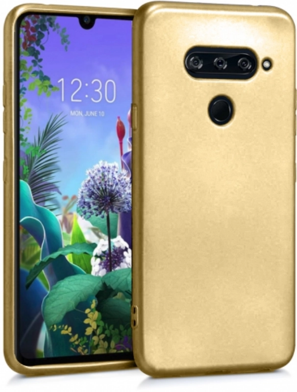 LG K50s Kılıf İnce Soft Mat Renkli Esnek Silikon Kapak - Gold