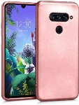 LG K50s Kılıf İnce Soft Mat Renkli Esnek Silikon Kapak - Rose Gold