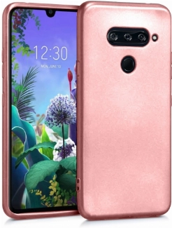 LG K50s Kılıf İnce Soft Mat Renkli Esnek Silikon Kapak - Rose Gold