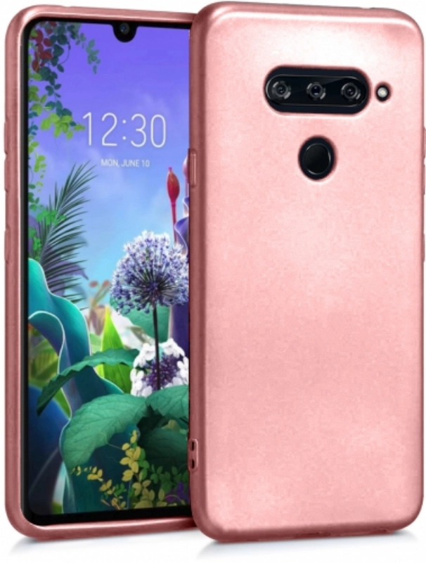 LG K50s Kılıf İnce Soft Mat Renkli Esnek Silikon Kapak - Rose Gold