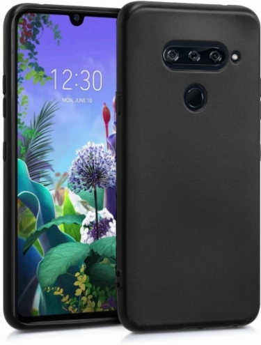 LG K50s Kılıf İnce Soft Mat Renkli Esnek Silikon Kapak - Siyah