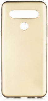 LG K61 Kılıf İnce Soft Mat Renkli Esnek Silikon Kapak - Gold