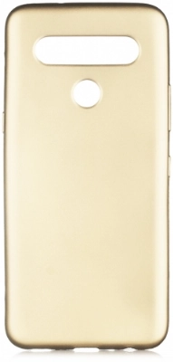 LG K61 Kılıf İnce Soft Mat Renkli Esnek Silikon Kapak - Gold