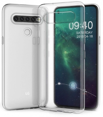 LG K61 Kılıf Kamera Korumalı Esnek Silikon Kapak - Şeffaf