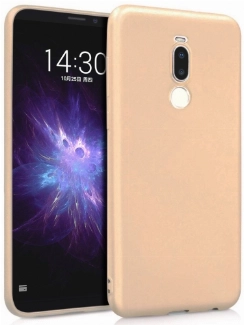 Meizu Note 8 Kılıf İnce Soft Mat Renkli Esnek Silikon Kapak - Gold