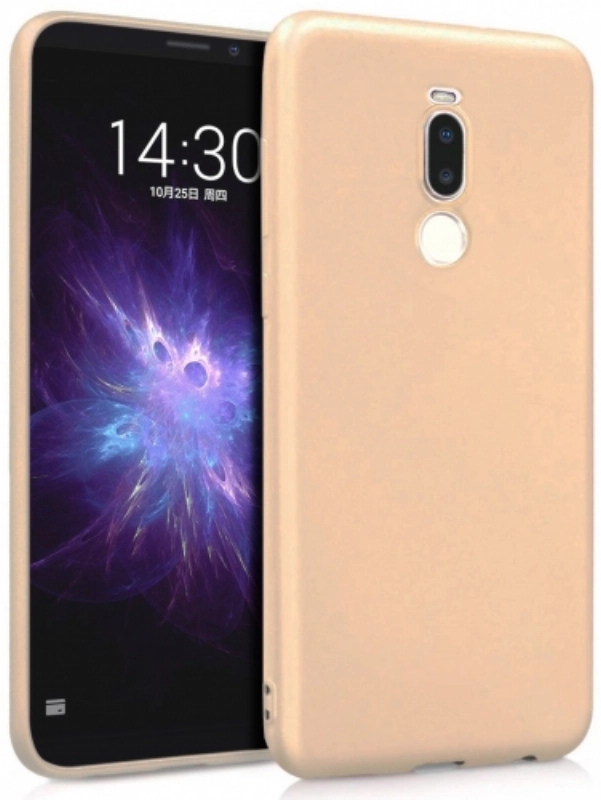 Meizu X8 Kılıf İnce Soft Mat Renkli Esnek Silikon Kapak - Gold