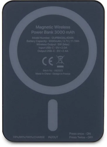 Mercedes Benz Led Işıklı Göstergeli Magsafe Magnetik Orjinal Lisanslı Powerbank 3000 Mah - Siyah