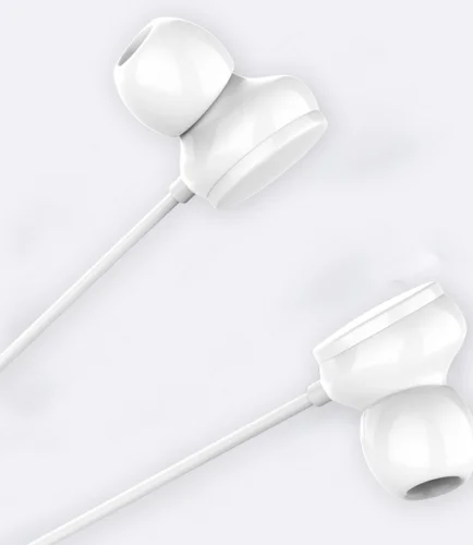 Mikrofonlu Kulaklık Kulak İçi Kumandalı 3.5mm HD Stereo - Beyaz