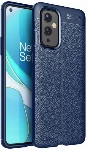 OnePlus 9 Kılıf Deri Görünümlü Lüks Parmak İzi Bırakmaz Niss Silikon Kapak - Lacivert