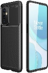 OnePlus 9 Kılıf Silikon Parmak İzi Bırakmayan Karbon Soft Negro Kapak - Siyah