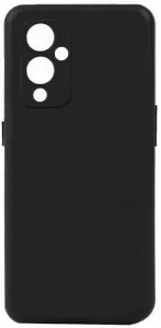 OnePlus 9 Kılıf Silikon Mat Esnek Kamera Korumalı Biye Kapak - Siyah