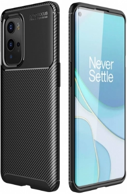 OnePlus 9 Pro Kılıf Silikon Parmak İzi Bırakmayan Karbon Soft Negro Kapak - Siyah