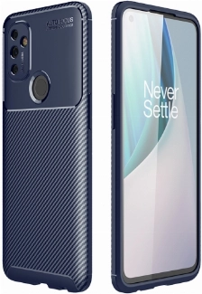 OnePlus Nord N100 Kılıf Silikon Parmak İzi Bırakmayan Karbon Soft Negro Kapak - Lacivert