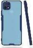 Oppo A15s Kılıf Renkli Silikon Kamera Lens Korumalı Şeffaf Parfe Kapak - Lacivert