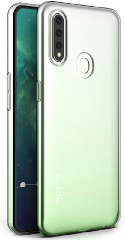 Oppo A31 Kılıf Kamera Korumalı Esnek Silikon Kapak - Şeffaf