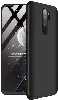 Oppo A5 2020 Kılıf 3 Parçalı 360 Tam Korumalı Rubber AYS Kapak  - Siyah