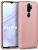 Oppo A5 2020 Kılıf İnce Soft Mat Renkli Esnek Silikon Kapak - Rose Gold