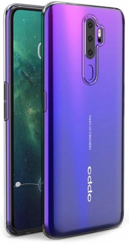 Oppo A5 2020 Kılıf Kamera Korumalı Esnek Silikon Kapak - Şeffaf