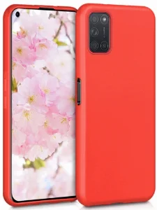 Oppo A52 Kılıf İnce Mat Esnek Silikon - Kırmızı