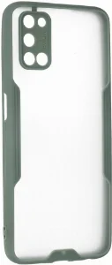 Oppo A52 Kılıf Kamera Lens Korumalı Arkası Şeffaf Silikon Kapak - Yeşil