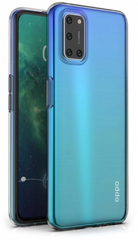 Oppo A52 Kılıf Kamera Korumalı Esnek Silikon Kapak - Şeffaf