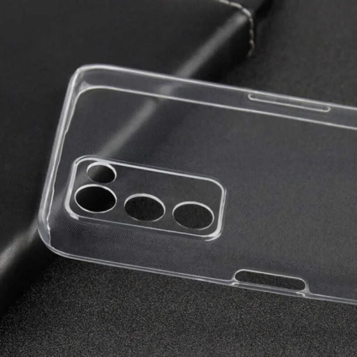 Oppo A55 Kılıf Kamera Lens Korumalı İnce Esnek Süper Silikon 0.3mm - Şeffaf