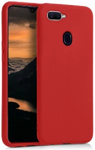 Oppo A5s Kılıf İnce Mat Esnek Silikon - Kırmızı