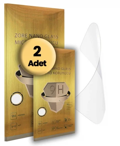Oppo A72 Ekran Koruyucu Gold Nano Esnek 2li Paket - Şeffaf