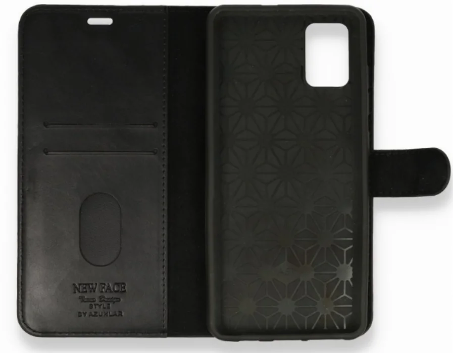 Oppo A72 Kapaklı Kılıf Trend S Cüzdanlı Kartlıklı Kapak - Siyah