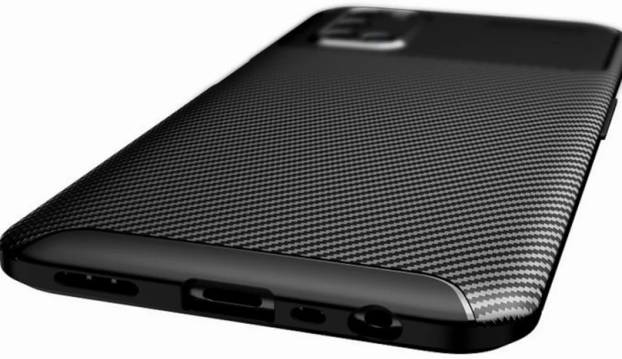 Oppo A72 Kılıf Karbon Serisi Mat Fiber Silikon Negro Kapak - Siyah