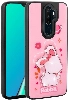 Oppo A9 2020 Kılıf Parlayan Kabartmalı İkonik Figürlü Amas Silikon Kapak - Pembe