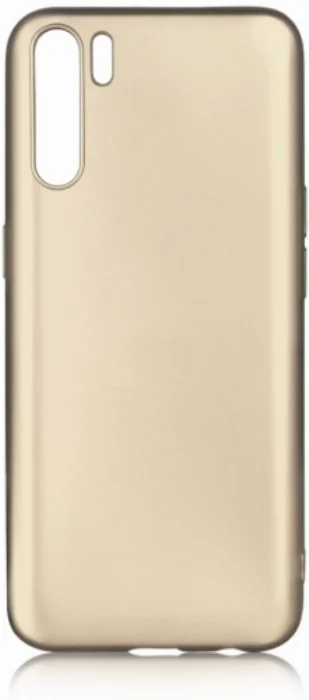 Oppo A91 Kılıf İnce Mat Esnek Silikon - Gold