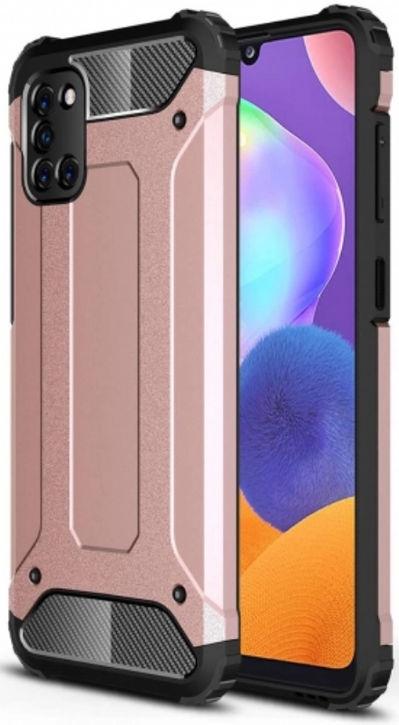 Oppo A92 Kılıf Zırhlı Tank Crash Silikon Kapak - Rose Gold