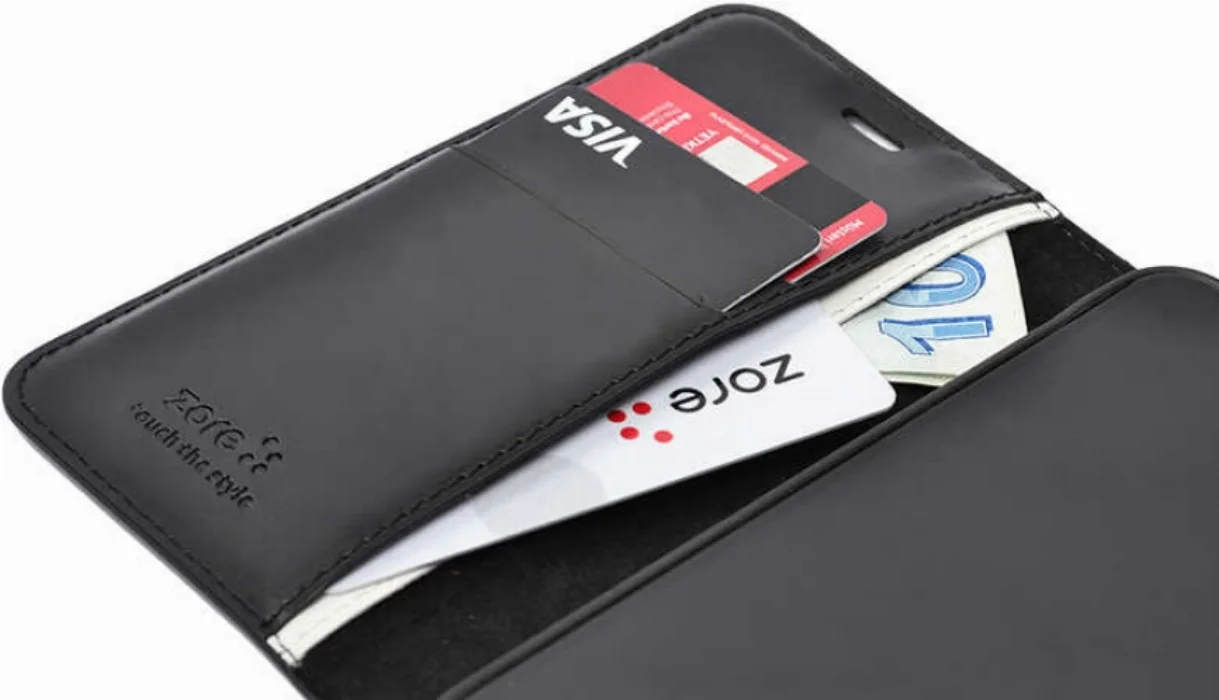 Oppo A92 Kılıf Standlı Kartlıklı Cüzdanlı Kapaklı - Siyah