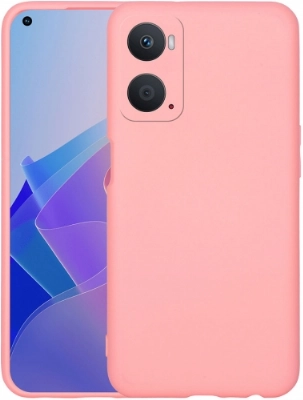 Oppo A96 4G Kılıf İçi Kadife Mat Mara Lansman Silikon Kapak - Açık Pembe