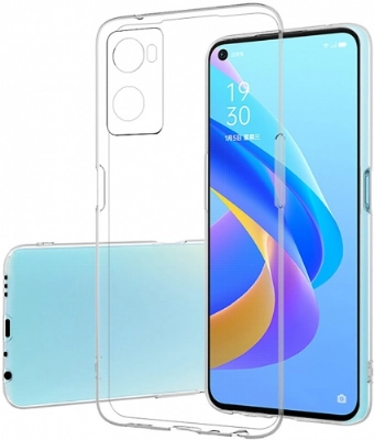 Oppo A96 4G Kılıf Kamera Korumalı Esnek Silikon Kapak - Şeffaf