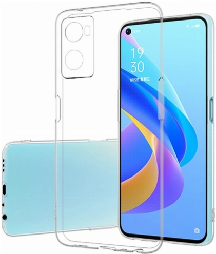 Oppo A96 4G Kılıf Kamera Korumalı Esnek Silikon Kapak - Şeffaf